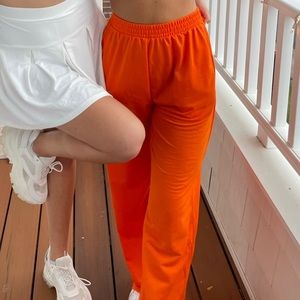 Orange Flare Pants